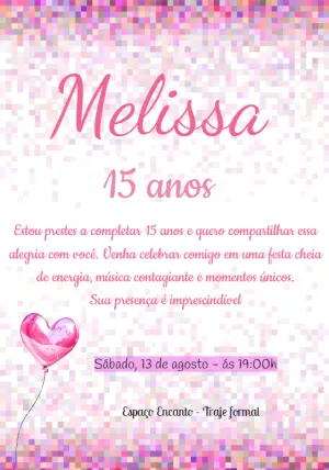 Quinceañera Invitation – Static – Cindy