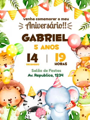 Safari Birthday Invitation – Static – C&B artes