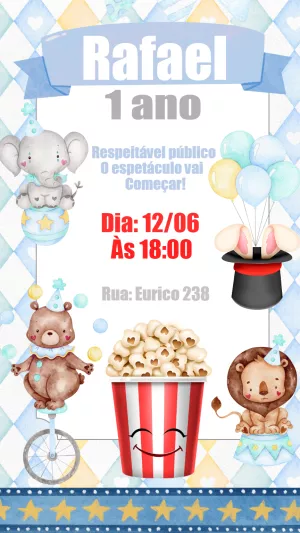 Animals Birthday Invitation – Static – Thainá Nicolau 