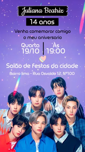 Invitation d'anniversaire KPop Demon Hunters – Statique – Wolf Designer