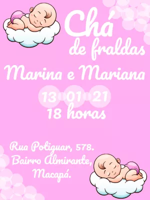 Invito baby shower – Statico – Déborah Olimpio Garcia