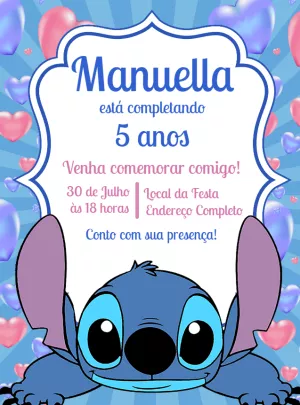 Stitch Birthday Invitation – Static – Renata Designer
