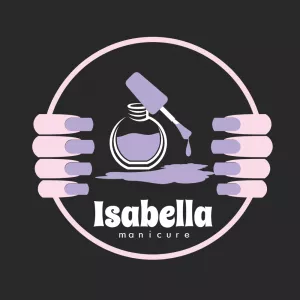 Logo Editável para Manicure com Esmalte para Editar Online