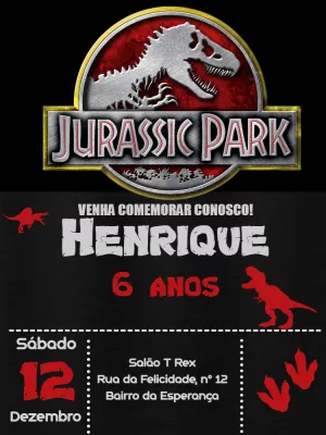 Invitación de cumpleaños Dinosaurio – Estático – Pedro Henrique