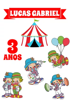 Topo de Bolo Patati Patatá Editável para Festa Infantil