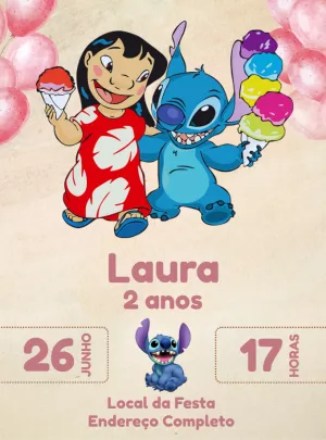Stitch Birthday Invitation – Static – Jonathan Fiuza