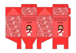 Caixa Milk Jesus Dia das Crianças Editável para Imprimir