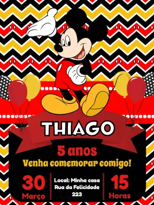 Mickey Mouse Birthday Invitation – Static – Pedro Henrique
