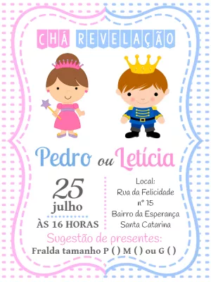Invito gender reveal – Statico – Pedro Henrique