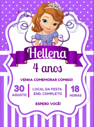 Invitación de cumpleaños Princesas – Estático – Renata Designer