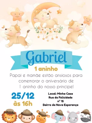 Safari Birthday Invitation – Static – Pedro Henrique