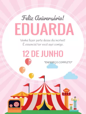 Circus Birthday Invitation – Static – Wolf Designer