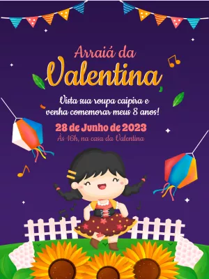 Invitación de Festa Junina – Estático – Querido Convite