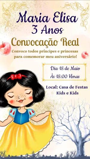 Invitación de cumpleaños Princesas – Estático – Josy