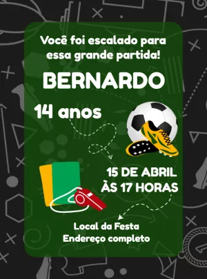 Soccer Birthday Invitation – Static – Decore Arte
