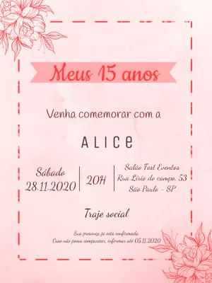 Quinceañera Invitation – Static – Wolf Designer
