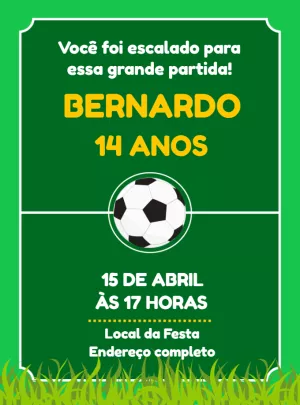 Soccer Birthday Invitation – Static – Decore Arte