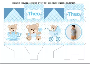 Caixa Milk Ursinho Príncipe com Foto Editável Online