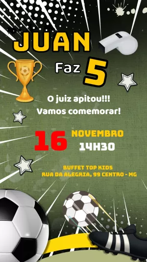 Soccer Birthday Invitation – Static – Felicity Artes