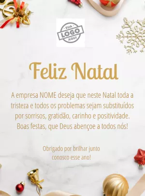 Cartão de Natal Empresarial para Editar Online