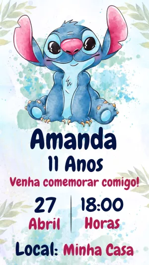Stitch Birthday Invitation – Static – Josy