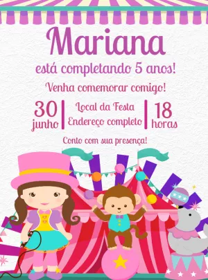 Circus Birthday Invitation – Static – Decore Arte