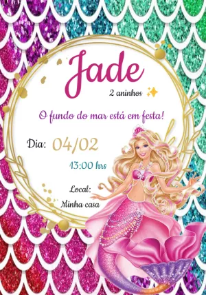 Invitación de cumpleaños Barbie – Estático – JANIS