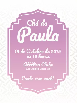 Convite de Chá de Panela Elegante para Editar Online