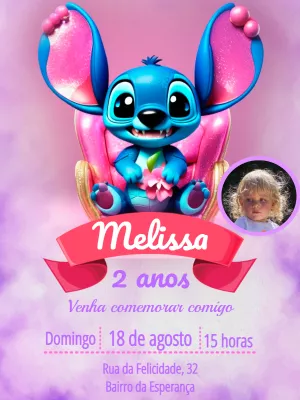 Stitch Birthday Invitation – Static – Pedro Henrique