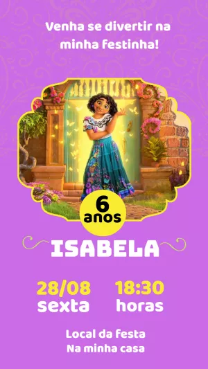 Convite de Aniversário Encanto Mirabel para Editar Online