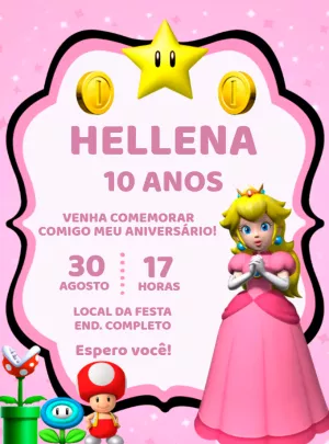 Invitación de cumpleaños Princesas – Estático – Renata Designer