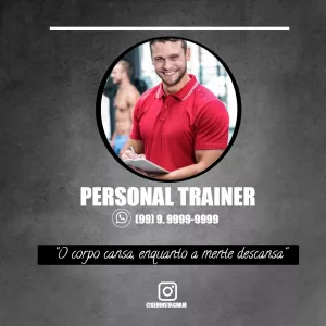 Post para Personal Trainer com Foto Editável para Editar Online