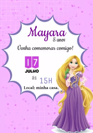 Invito di compleanno Rapunzel – Statico – JANIS