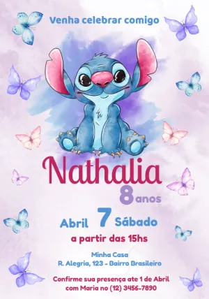 Stitch Birthday Invitation – Static – Julia B