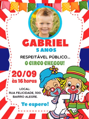 Convite Aniversário Patati Patatá com Foto para Editar Online
