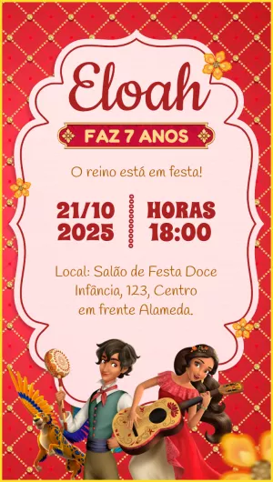 Invitación de cumpleaños Princesas – Estático – Idesign Personalizados