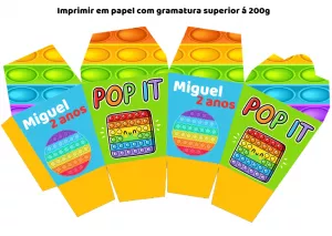 Caixa Sushi Aniversário Pop It para Editar Online
