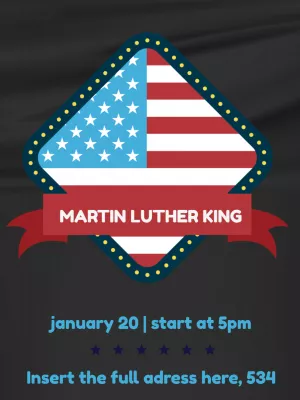 MLK Day Patriotic Post Template to Edit Online