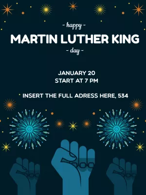 Editable MLK Day Celebration Poster to Customize Online