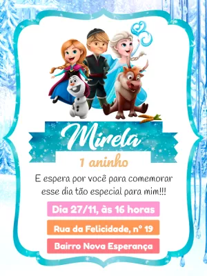 Frozen Birthday Invitation – Static – Pedro Henrique