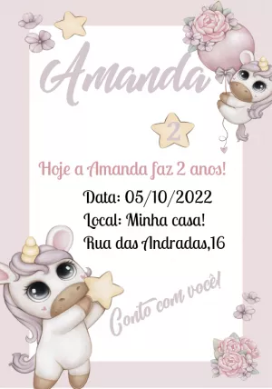 独角兽生日邀请函 – 静态 – Maria Almeida Gomes de Oliveira