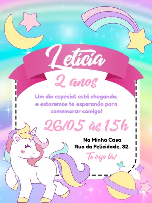 独角兽生日邀请函 – 静态 – Pedro Henrique