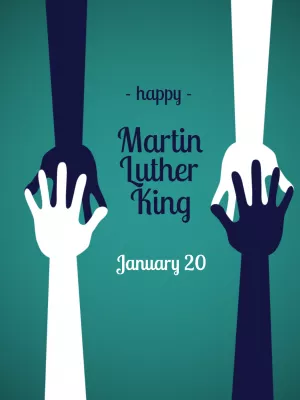 MLK Day Poster with Hands of Unity to Edit Online