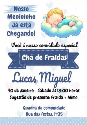 Invito baby shower – Statico – Crazyume Designer