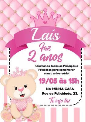 Invitación de cumpleaños Princesas – Estático – Pedro Henrique