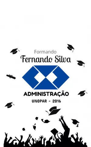 Arte Editável para Copo de Formatura Administração