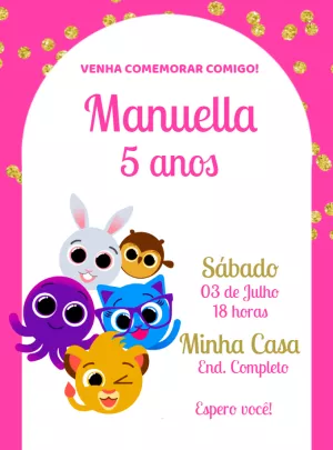 Invitación de cumpleaños Bolofofos – Estático – Jonathan Fiuza