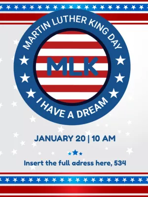 Martin Luther King Day Patriotic Poster to Edit Online