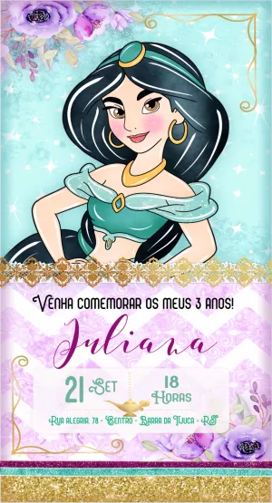Invitación de cumpleaños Princesas – Estático – Felicity Artes