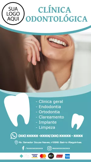 Flyer Editável para Clínica Odontológica: Crie o Seu Online